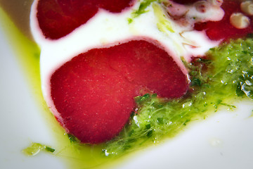 Image showing strawberry olive dressing