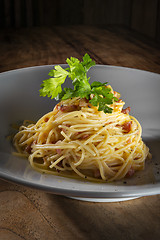 Image showing Plate spaghetti carbonara