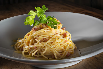 Image showing Plate spaghetti carbonara