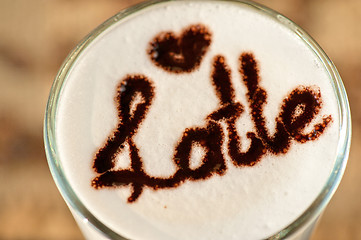 Image showing latte closeup