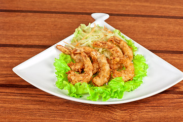 Image showing Fried shrimps