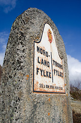 Image showing Boundary stone - Nordland Troms
