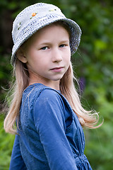 Image showing little girl in blue hat