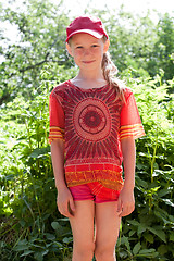 Image showing little girl in red cap