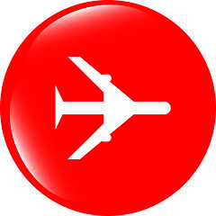 Image showing plane, travel web icon design element