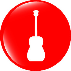 Image showing Guitar - icon button isolated