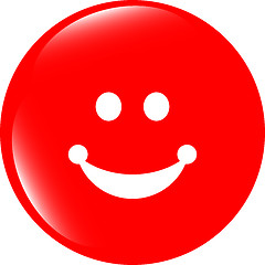 Image showing Smile icon glossy button