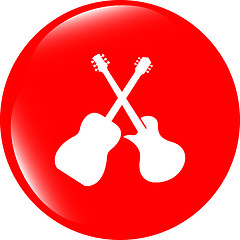 Image showing Guitar web icon button isolated on white