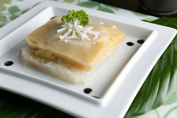 Image showing Thai Custard with Sticky Rice