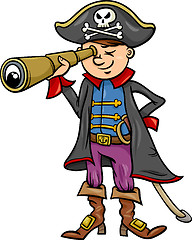 Image showing pirate boy cartoon illustration