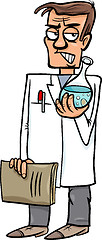 Image showing evil scientist cartoon illustration