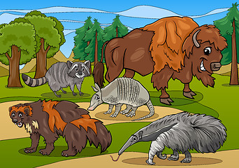 Image showing mammals animals cartoon illustration