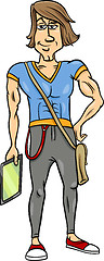 Image showing handsome man cartoon illustration