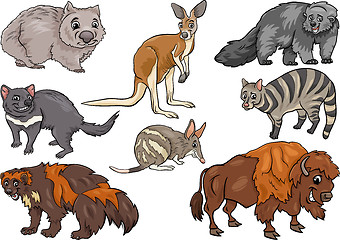 Image showing wild animals set cartoon illustration