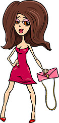 Image showing gorgeous woman cartoon illustration