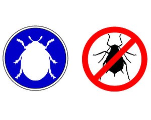 Image showing Aphid ladybird traffic signs