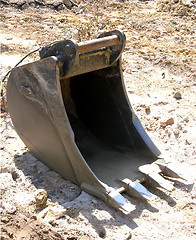 Image showing Cutout with a digger shovel on a site