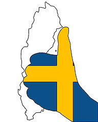 Image showing Swedish finger signal