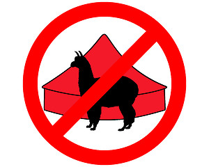 Image showing Alpaca in circus prohibited