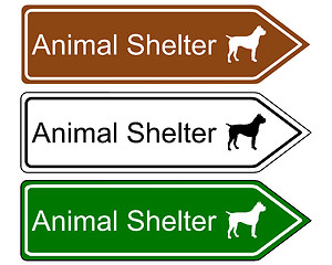 Image showing Sign animal shelter