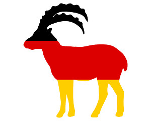 Image showing Flag of Germany with capricorn