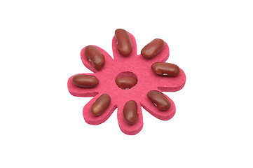 Image showing Kidney beans and felt decoration