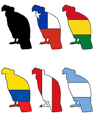 Image showing Andean Condor flags