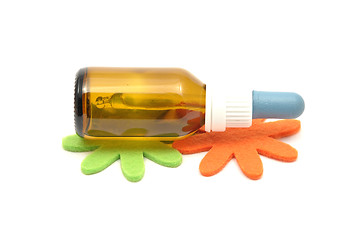 Image showing Bach flower remedies and felt decoration