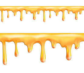 Image showing Sweet yellow honey drips seamless patterns