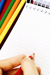 Image showing Pencil and agenda