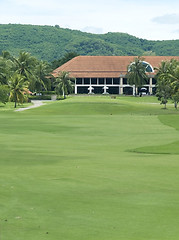 Image showing Fairway and clubhouse