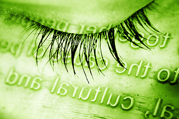 Image showing Closed eye - macro