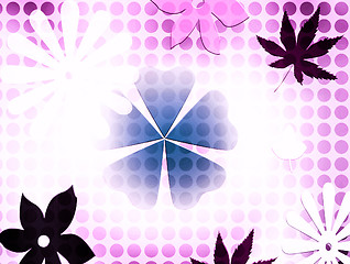 Image showing Flowers & Leafs - background