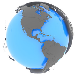 Image showing North and South America on Earth