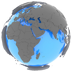 Image showing Western Hemisphere on the globe