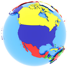 Image showing North America on Earth
