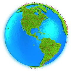 Image showing Americas on Earth