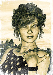 Image showing Retro Girl