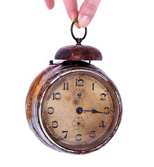 Image showing Vintage rusty alarm clock