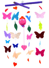 Image showing Butterflies and balloon