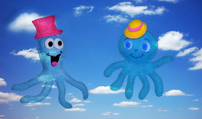 Image showing Octopus in the sky - kids toys