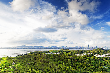 Image showing HongKong country sunset