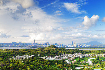 Image showing HongKong country sunset