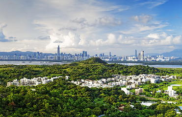 Image showing HongKong country sunset