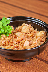 Image showing Shrimps risotto