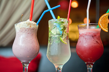 Image showing three healthy nonalcoholic cocktails