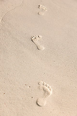 Image showing footprints on sand