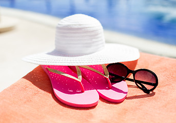 Image showing close up of summer accessories