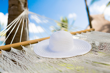 Image showing picture of hammock with white hat