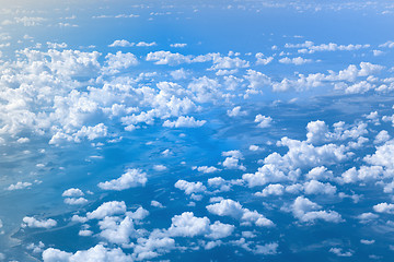 Image showing blue sky with white clouds